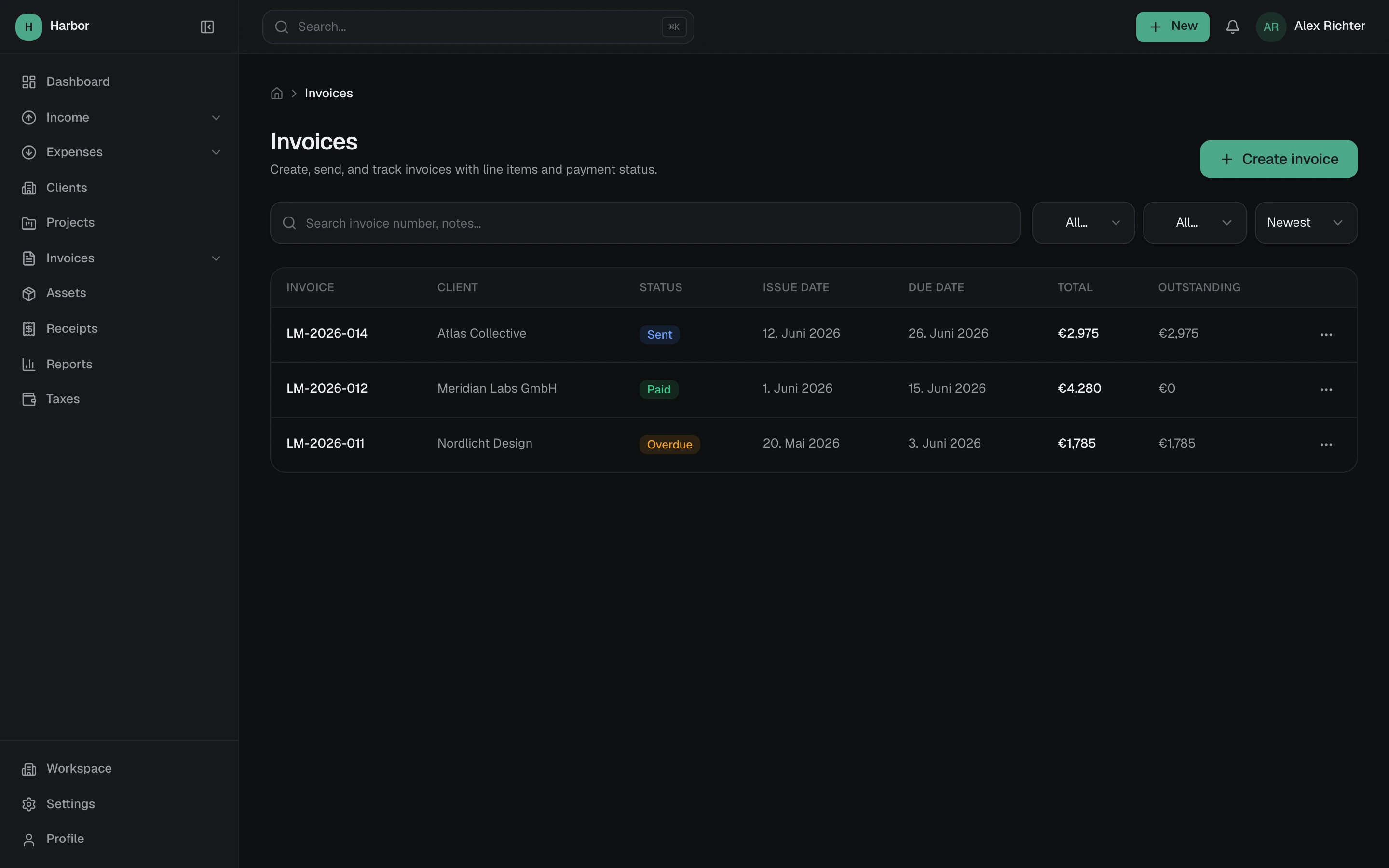 Invoices module