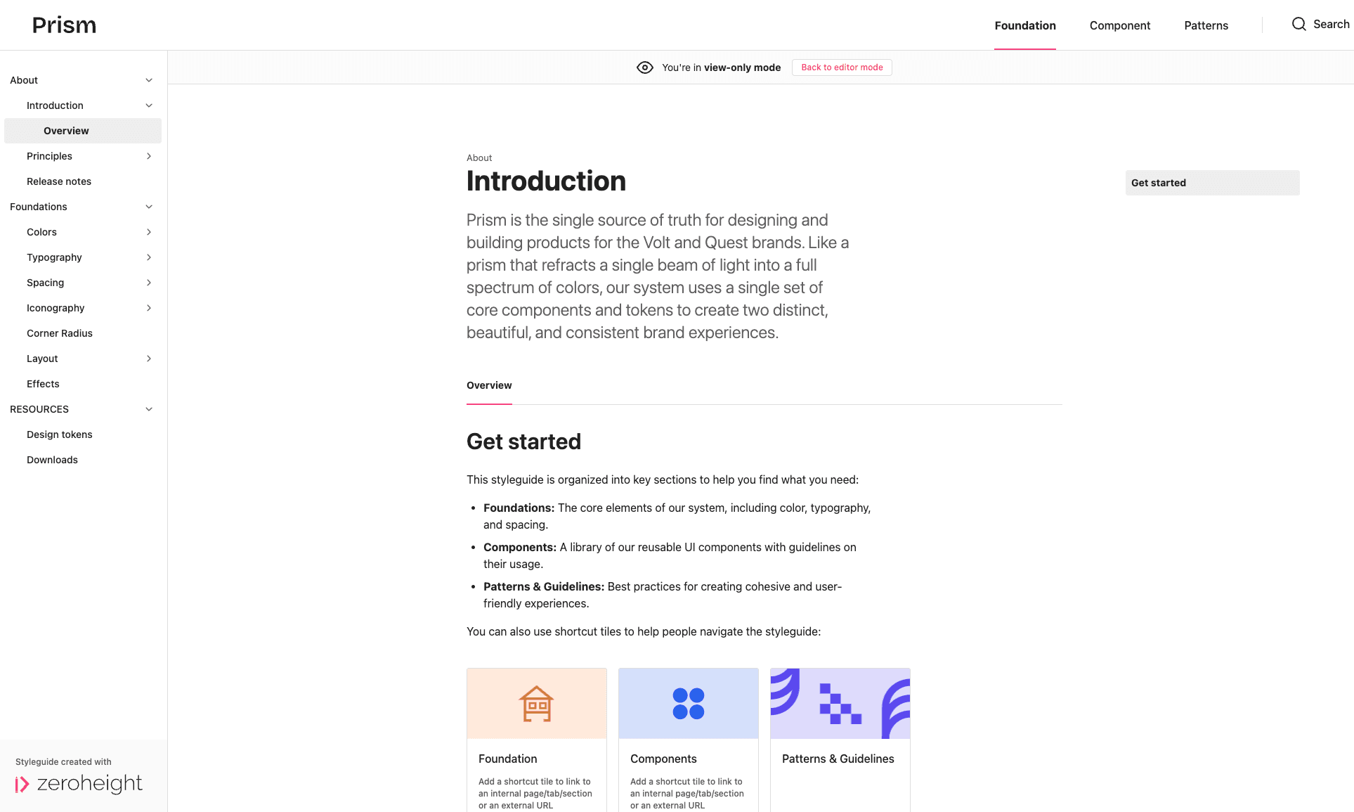 zeroheight documentation
